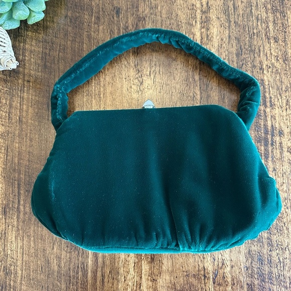 Garay Handbags - Garay | Vintage 1950s Green Velvet Small Hand Bag